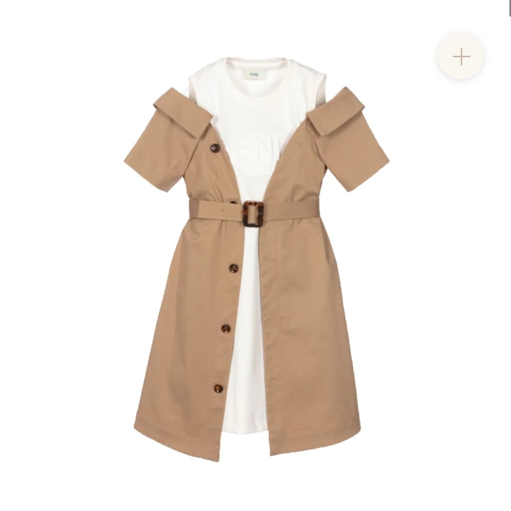 Fendi Kids Trench Coat Hybrid Dress